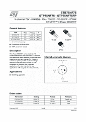 DataSheet STP75NF75 pdf